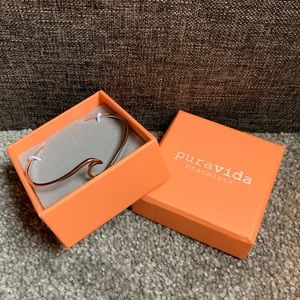 NIB Pura Vida Silver Wave Cuff Bracelet
